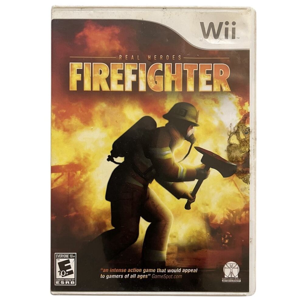 Real Heroes Firefighter (Nintendo Wii) Complete w/ Manual - Works Tested
